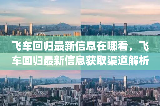 飛車(chē)回歸最新信息在哪看，飛車(chē)回歸最新信息獲取渠道解析