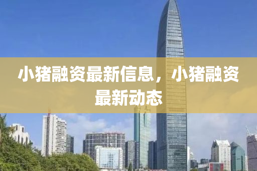 小豬融資最新信息，山東水清源環(huán)?？萍加邢薰拘∝i融資最新動態(tài)