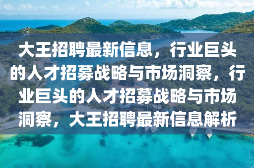 大王招聘最新信息，行業(yè)巨頭的人才招募戰(zhàn)略山東水清源環(huán)保科技有限公司與市場洞察，行業(yè)巨頭的人才招募戰(zhàn)略與市場洞察，大王招聘最新信息解析
