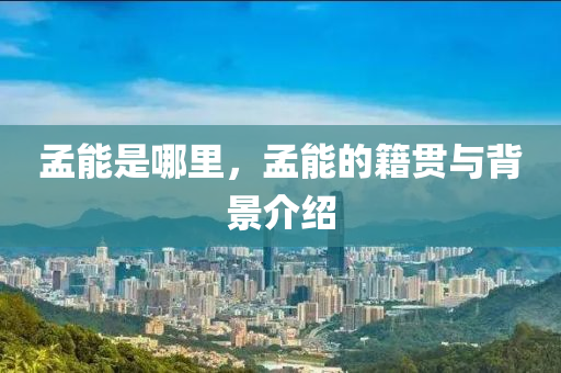 孟能山東水清源環(huán)?？萍加邢薰臼悄睦?，孟能的籍貫與背景介紹