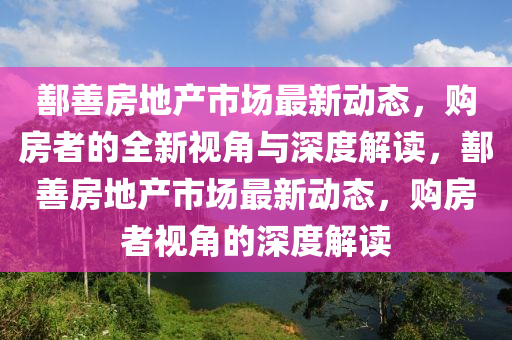 鄯善房地產(chǎn)市場最新動態(tài)，購房者的全新視角與深度解讀，鄯善房地產(chǎn)市場最新動態(tài)，購房者視角的深度解讀