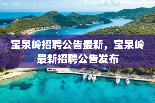 寶泉嶺招聘公告最新，寶泉嶺最新招聘公告發(fā)布